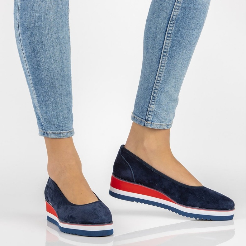 Ballerines en cuir Filippo DP2323/21 Nv bleu marine 1