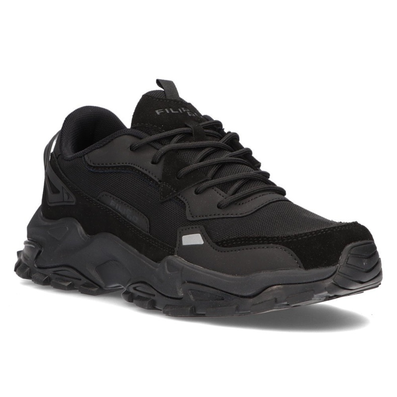 Chaussures en cuir Filippo MSP2122/21 Bk noir le noir 1