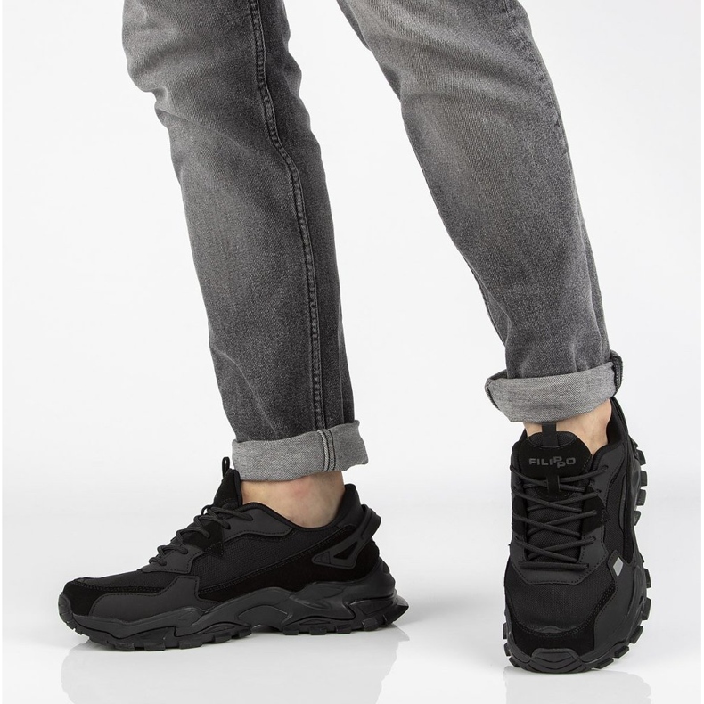 Chaussures en cuir Filippo MSP2122/21 Bk noir le noir 2