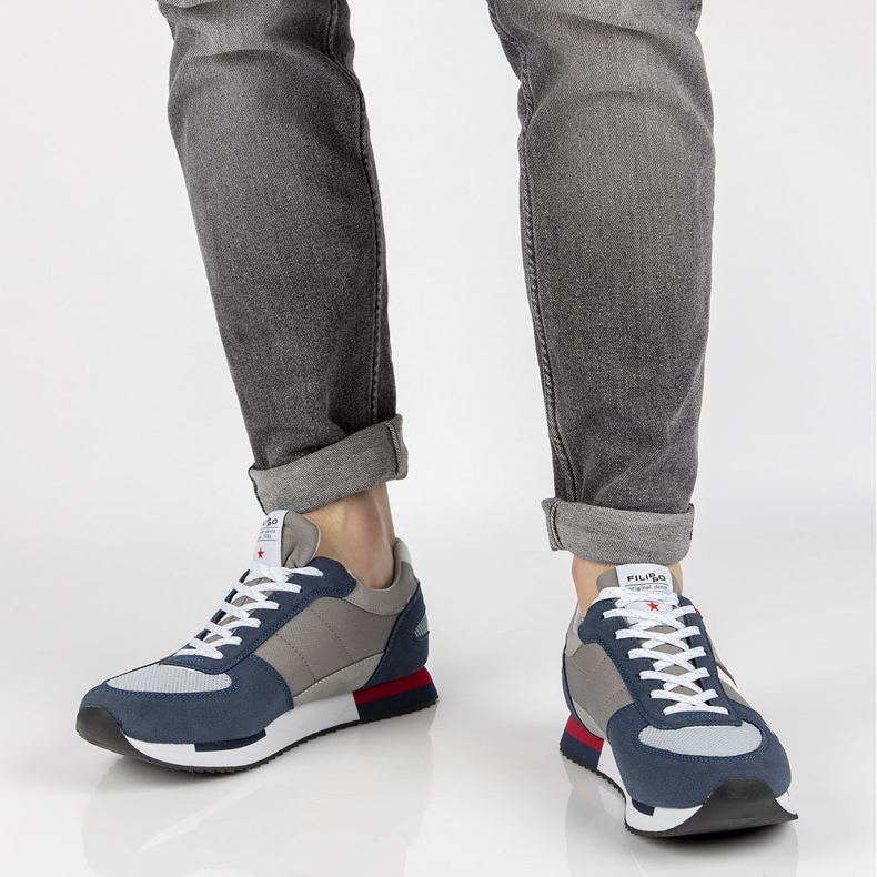 Chaussures Filippo MSP2129/21 Nv Gr gris bleu marine 2