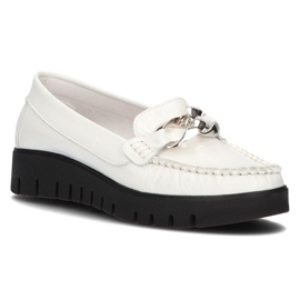 Mocassins en cuir Filippo 10133 laqué blanc 2