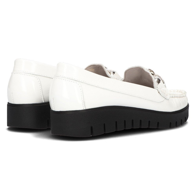 Mocassins en cuir Filippo 10133 laqué blanc blanche 1