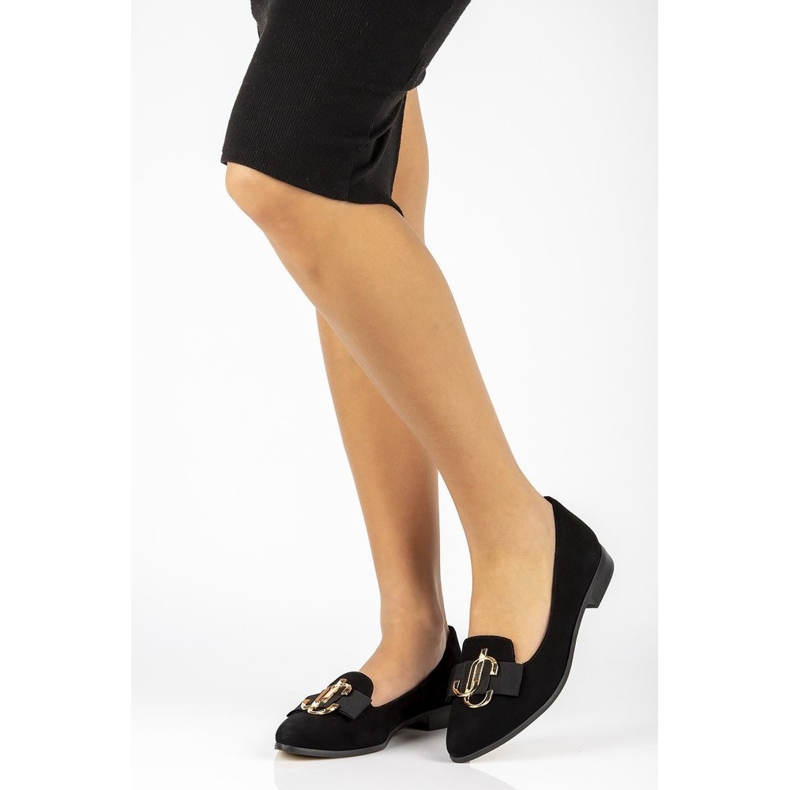 Mocassins en cuir Filippo 2588 daim noir le noir 2