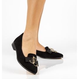 Mocassins en cuir Filippo 2588 daim noir le noir 3