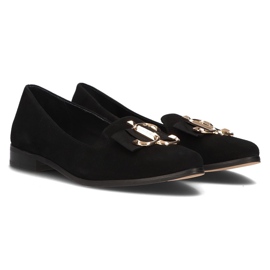 Mocassins en cuir Filippo 2588 daim noir le noir 4