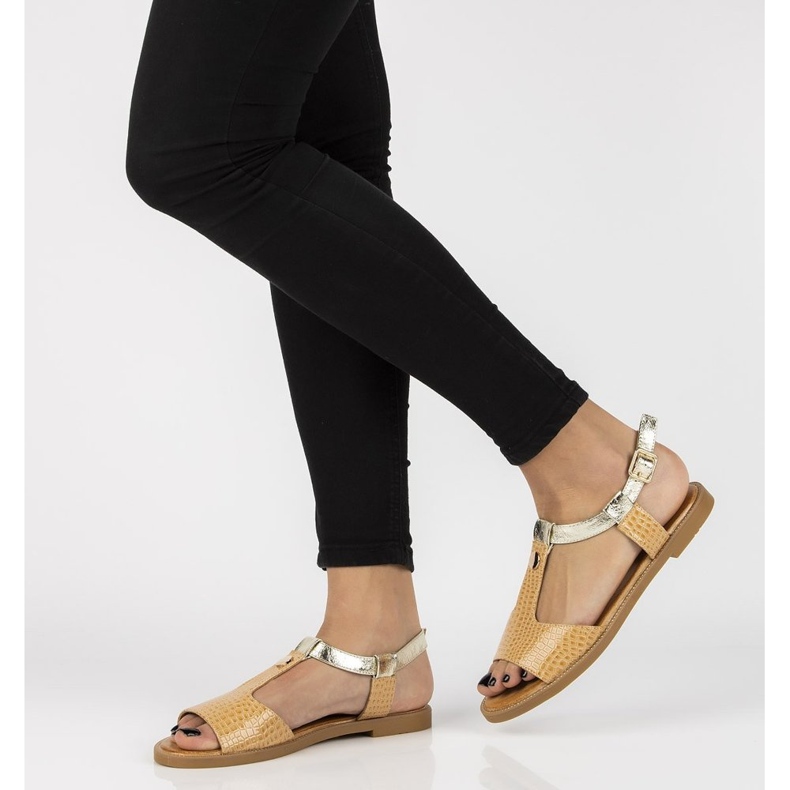 Filippo DS2099/21 Be sandales beiges d'or 1