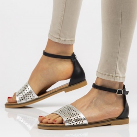 Filippo DS2102/21 sandales Si Bk noir argent 1