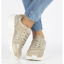Baskets en cuir Filippo DP2156/21 Go or d'or 2