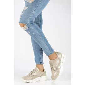 Baskets en cuir Filippo DP2156/21 Go or d'or 3