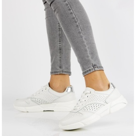 Baskets en cuir Filippo DP2156 / 21 Wh blanc 1