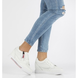 Baskets compensées en cuir Filippo DP2350 / 21 Wh blanc blanche 1