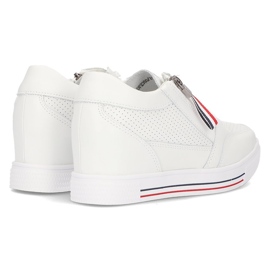 Baskets compensées en cuir Filippo DP2350 / 21 Wh blanc blanche 6