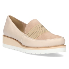 Chaussures en cuir Filippo 091 beige 2
