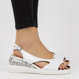 Sandales compensées Filippo DS2315 / 21 Wh blanc blanche 1