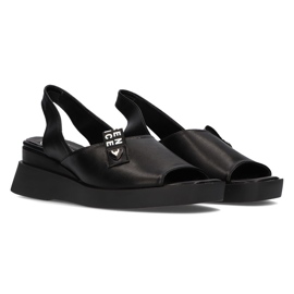 Sandales noires sur le coin Filippo DS2355 / 21 Bk le noir 5