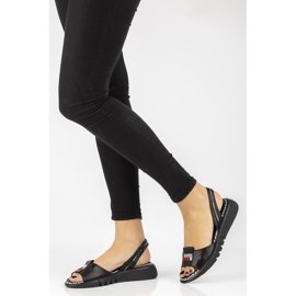Sandales noires à semelle compensée Filippo DS2352 / 21 Bk le noir 3