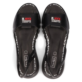 Sandales noires à semelle compensée Filippo DS2352 / 21 Bk le noir 5