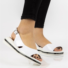Sandales compensées Filippo DS2322 / 21 Wh blanc blanche 2