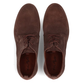 Chaussures en cuir Filippo 5385-3 marron brun 2