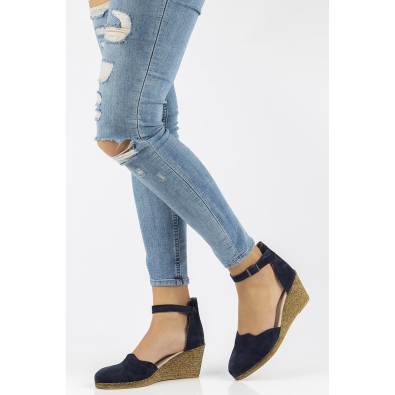 Sandales en cuir Filippo DS1394/21 Nv bleu marine 2