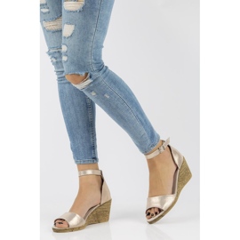 Sandales en cuir Filippo DS2137/21 Go doré d'or 5