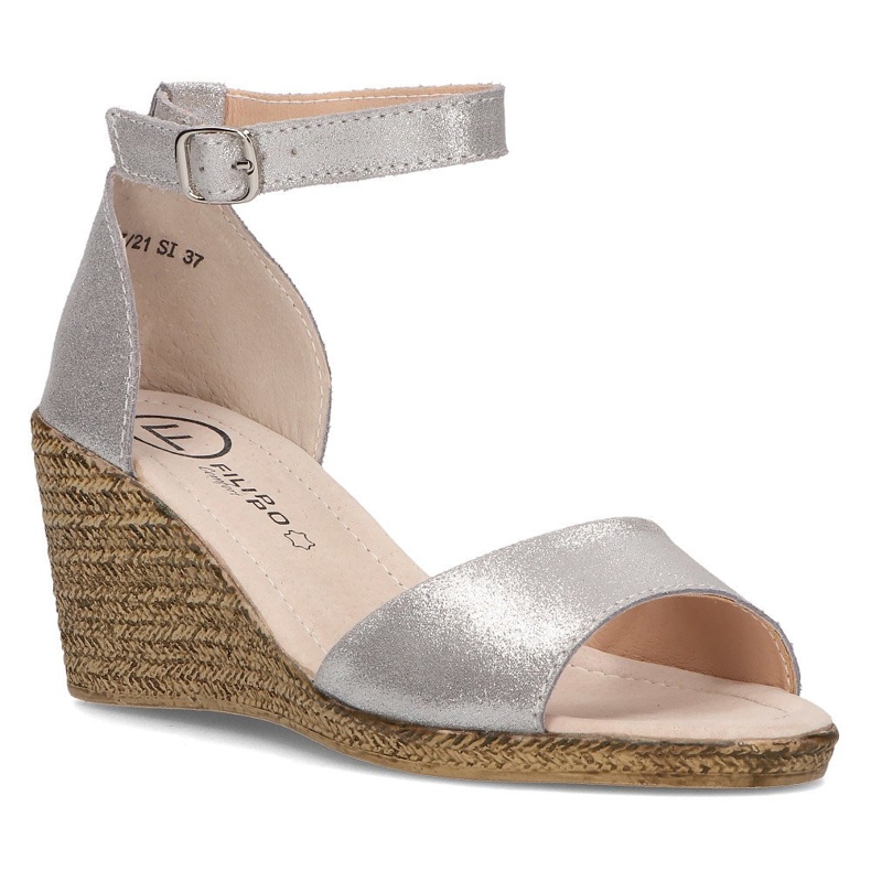 Sandales en cuir Filippo DS2137/21 Si argent 1