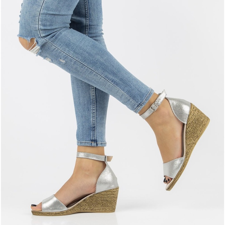 Sandales en cuir Filippo DS2137/21 Si argent 2