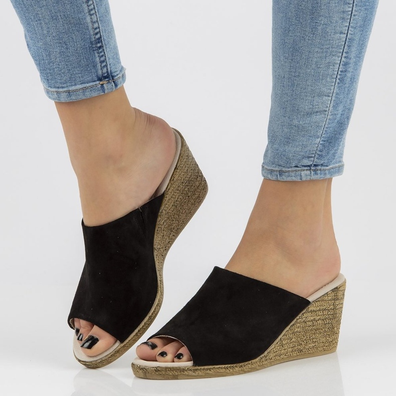 Babouches en cuir Filippo DK2143/21 Bk noir 2