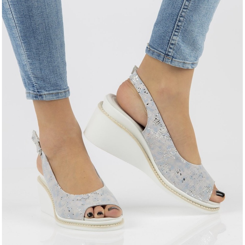 Sandales en cuir Filippo DS2150/21 Si argent 1