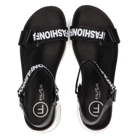 Sandales en cuir Filippo DS2169/21 Bk noir le noir 5