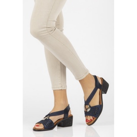 Sandales en cuir Filippo DS2308/21 Nv bleu marine 1