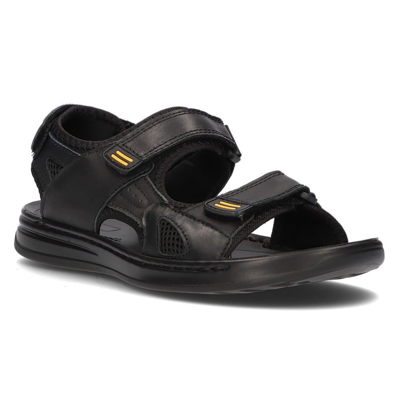 Sandales pour hommes en cuir Filippo MS2305 / 21 Bk noir 1