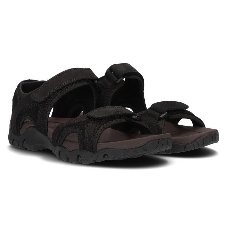 Sandales pour hommes en cuir Filippo MS2306 / 21 Bk noir 2