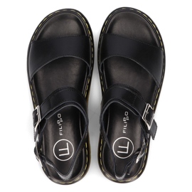 Sandales en cuir Filippo DS2040/21 Bk noir le noir 5
