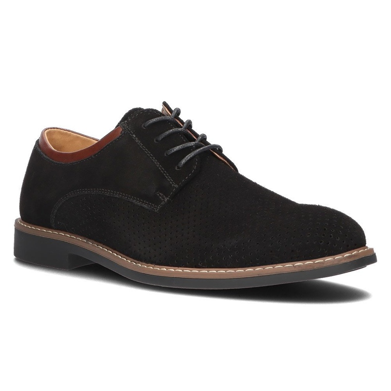 Chaussures en cuir Filippo MP2399/21 Bk noir 1