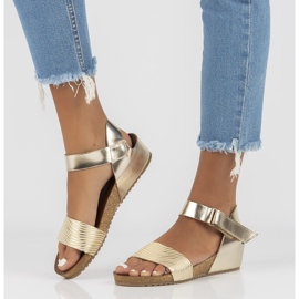 Sandales en cuir Filippo 40143 or d'or 2