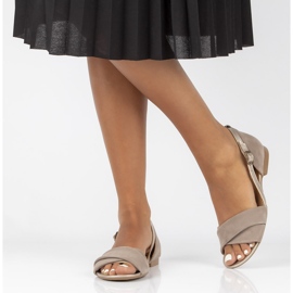 Sandales en cuir Filippo 04614-04 / 00-5 beige 2