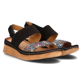 Sandales en cuir Filippo 04142-20 / 00-5 noir multicolore le noir 3