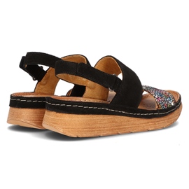 Sandales en cuir Filippo 04142-20 / 00-5 noir multicolore le noir 6