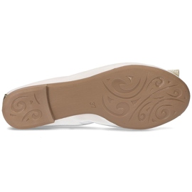 Ballerines Filippo 103 en cuir blanc 1