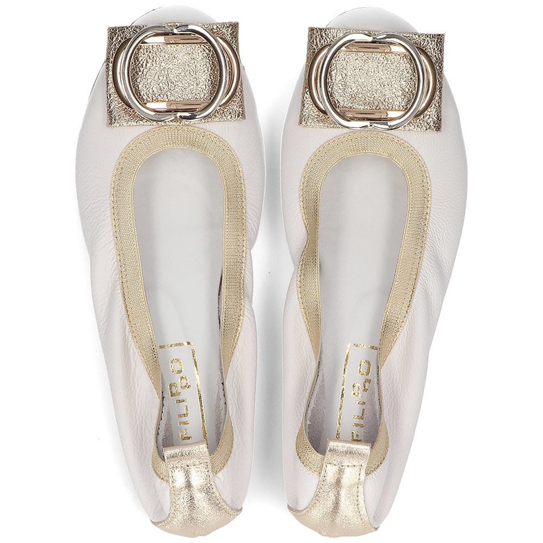 Ballerines Filippo 103 en cuir blanc 2