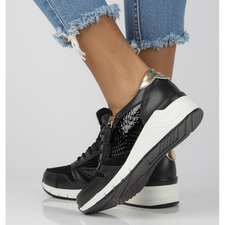 Baskets en cuir Filippo DP2052/21 Bk noir le noir 1