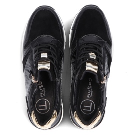 Baskets en cuir Filippo DP2052/21 Bk noir le noir 5