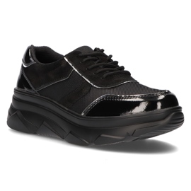 Baskets à lacets en cuir Filippo DP3178/21 Bk noir le noir 2