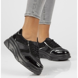 Baskets à lacets en cuir Filippo DP3178/21 Bk noir le noir 9