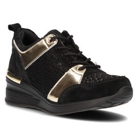 Baskets en cuir Filippo DP3170 / 21 Bk or noir le noir d'or 2