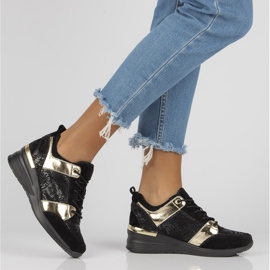 Baskets en cuir Filippo DP3170 / 21 Bk or noir le noir d'or 9