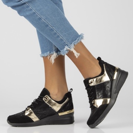 Baskets en cuir Filippo DP3170 / 21 Bk or noir le noir d'or 8