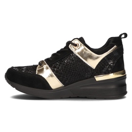 Baskets en cuir Filippo DP3170 / 21 Bk or noir le noir d'or 3