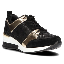 Baskets en cuir Filippo DP3170/21 Go or noir le noir 3